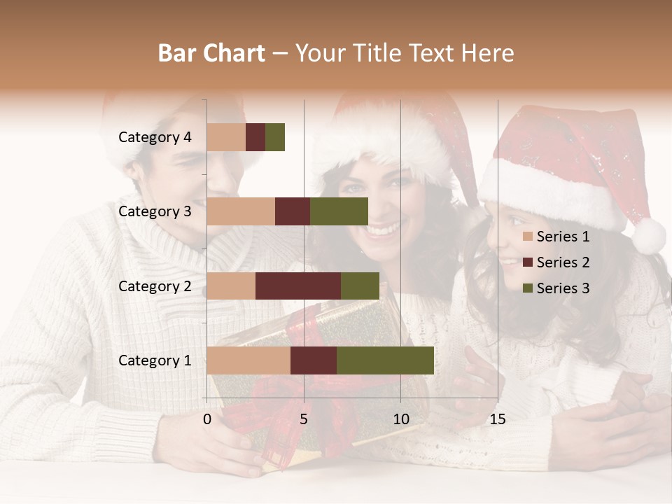 A Man And A Woman Are Holding A Present PowerPoint Template