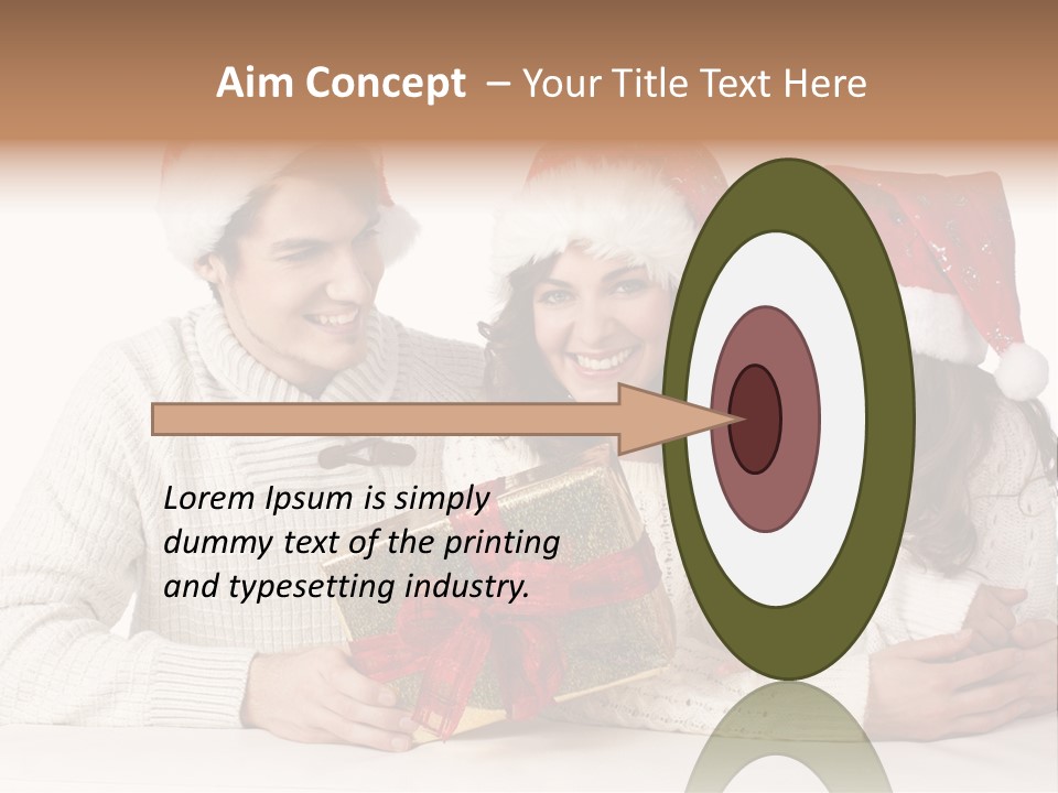 A Man And A Woman Are Holding A Present PowerPoint Template