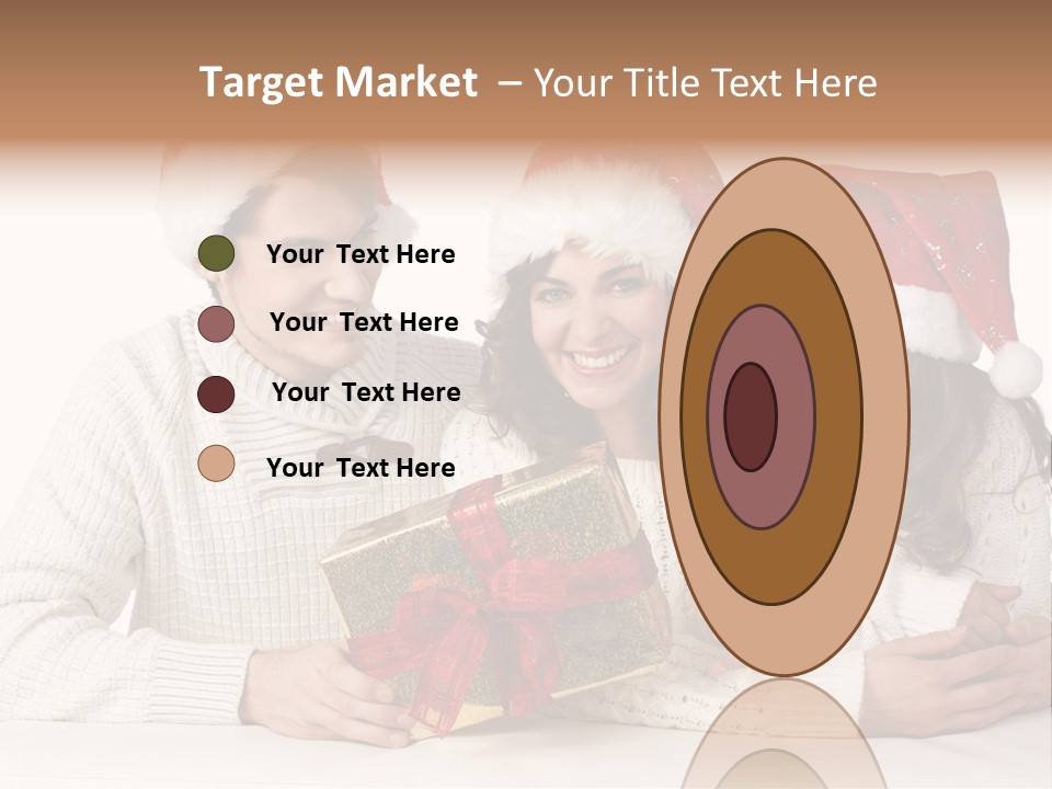 A Man And A Woman Are Holding A Present PowerPoint Template