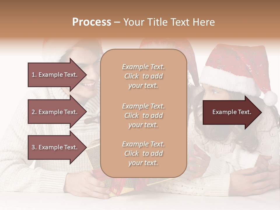 A Man And A Woman Are Holding A Present PowerPoint Template
