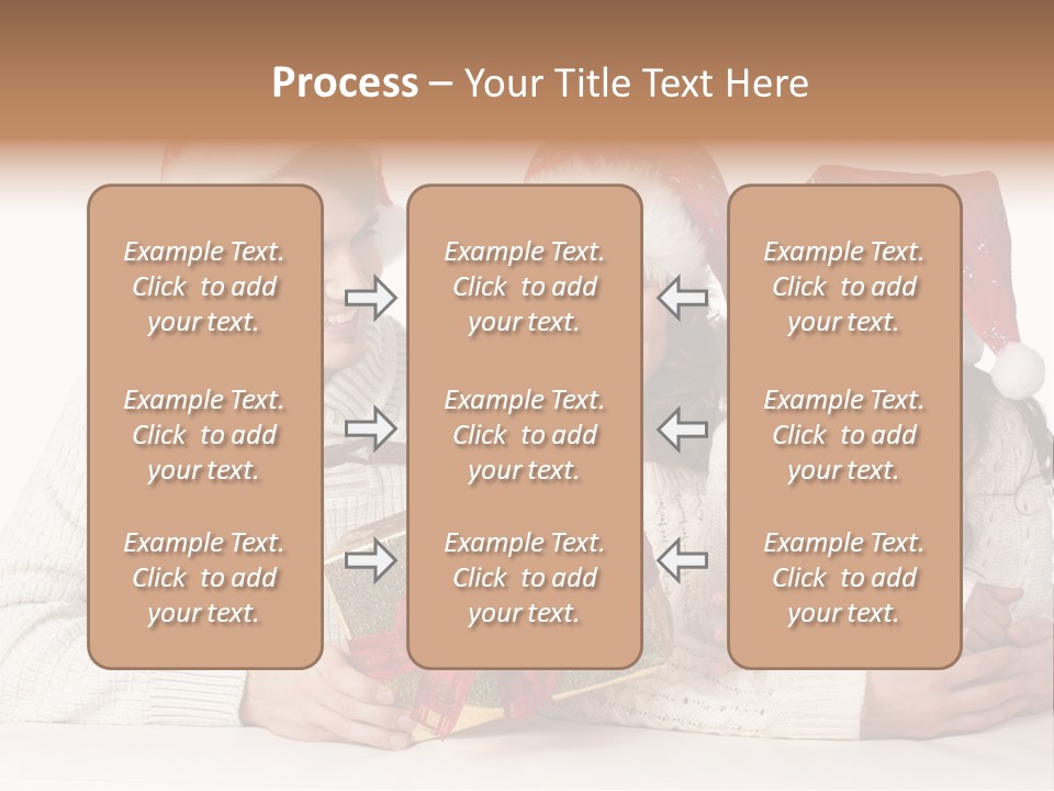 A Man And A Woman Are Holding A Present PowerPoint Template