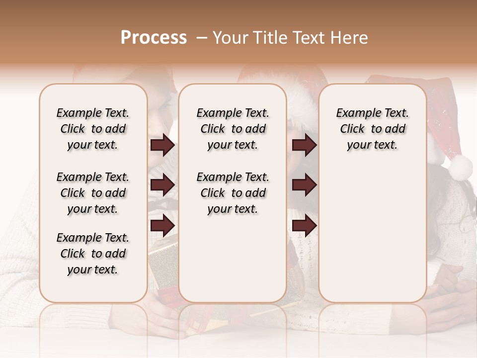 A Man And A Woman Are Holding A Present PowerPoint Template