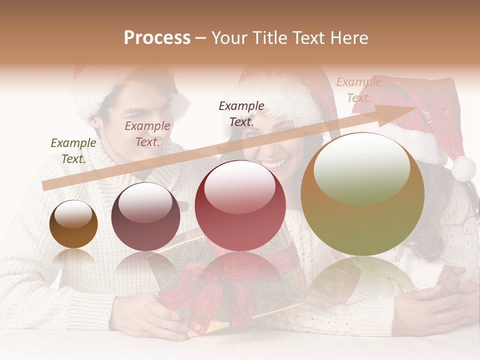 A Man And A Woman Are Holding A Present PowerPoint Template