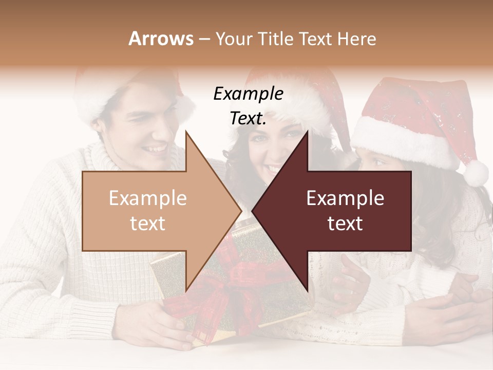 A Man And A Woman Are Holding A Present PowerPoint Template