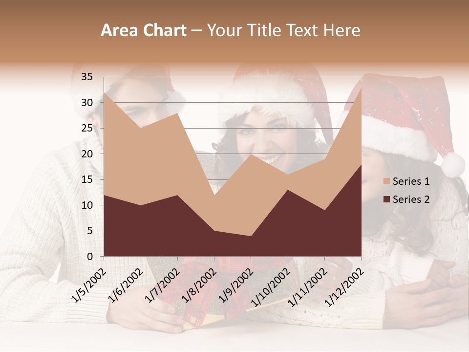 A Man And A Woman Are Holding A Present PowerPoint Template