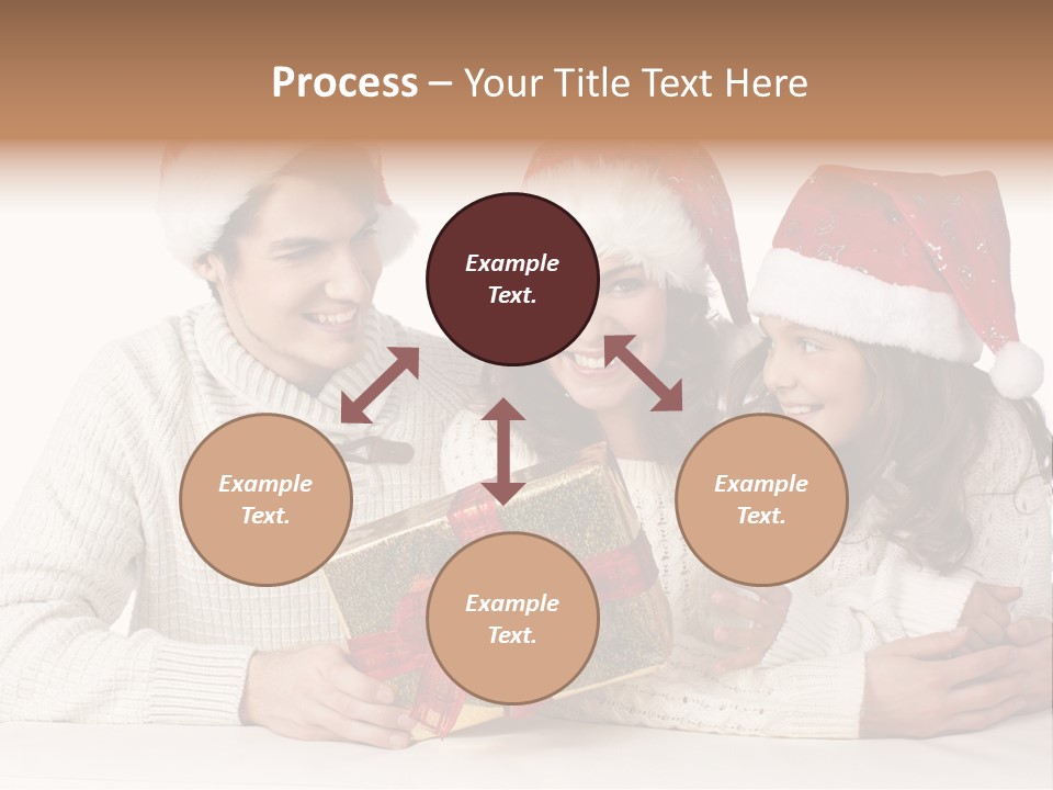 A Man And A Woman Are Holding A Present PowerPoint Template