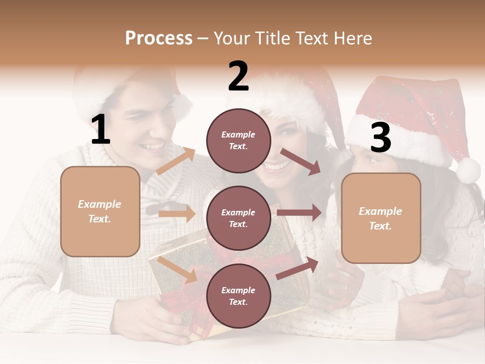 A Man And A Woman Are Holding A Present PowerPoint Template