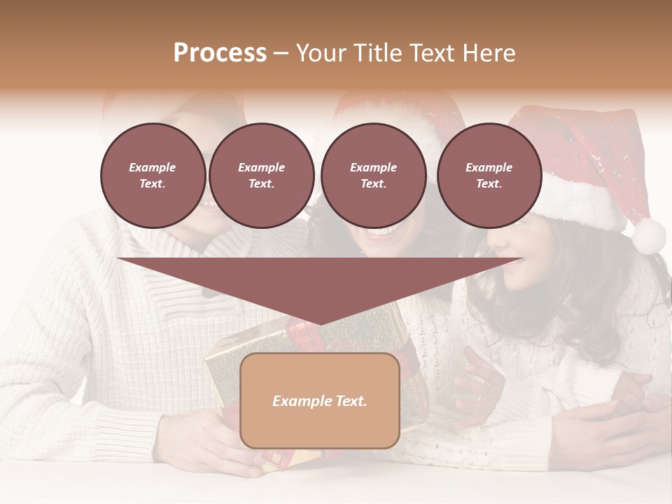 A Man And A Woman Are Holding A Present PowerPoint Template