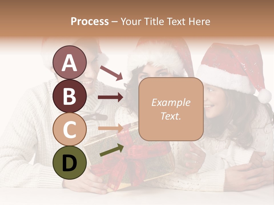 A Man And A Woman Are Holding A Present PowerPoint Template