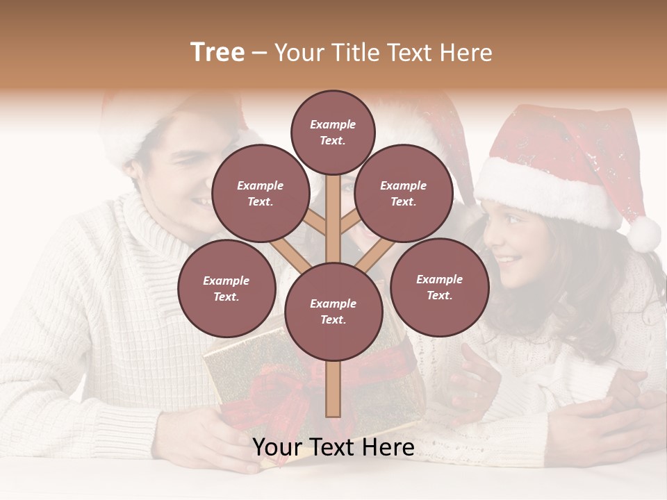 A Man And A Woman Are Holding A Present PowerPoint Template