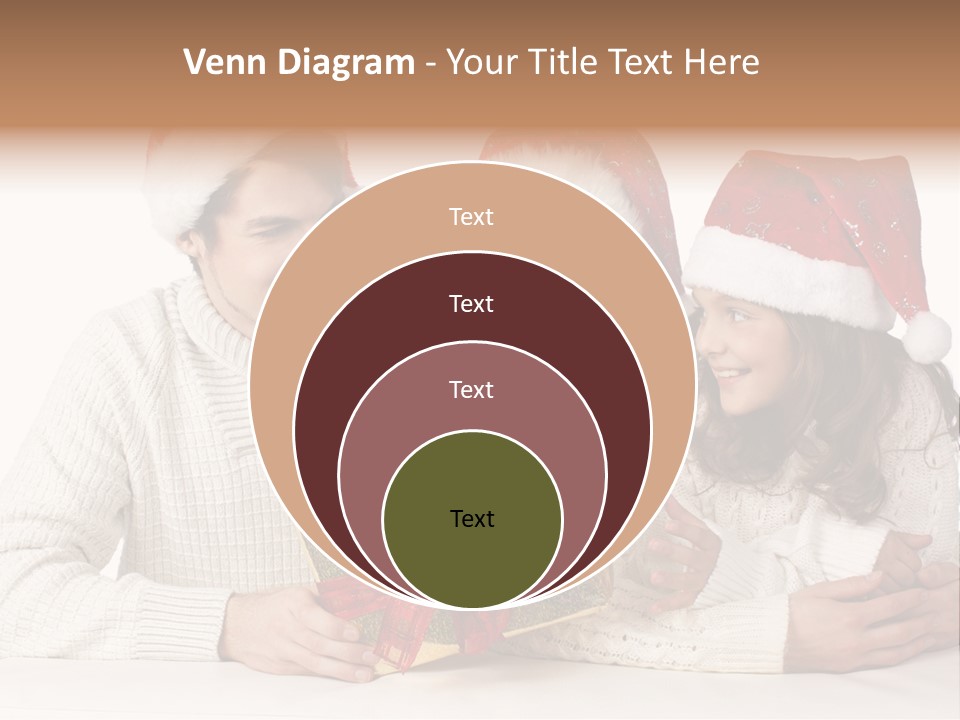 A Man And A Woman Are Holding A Present PowerPoint Template