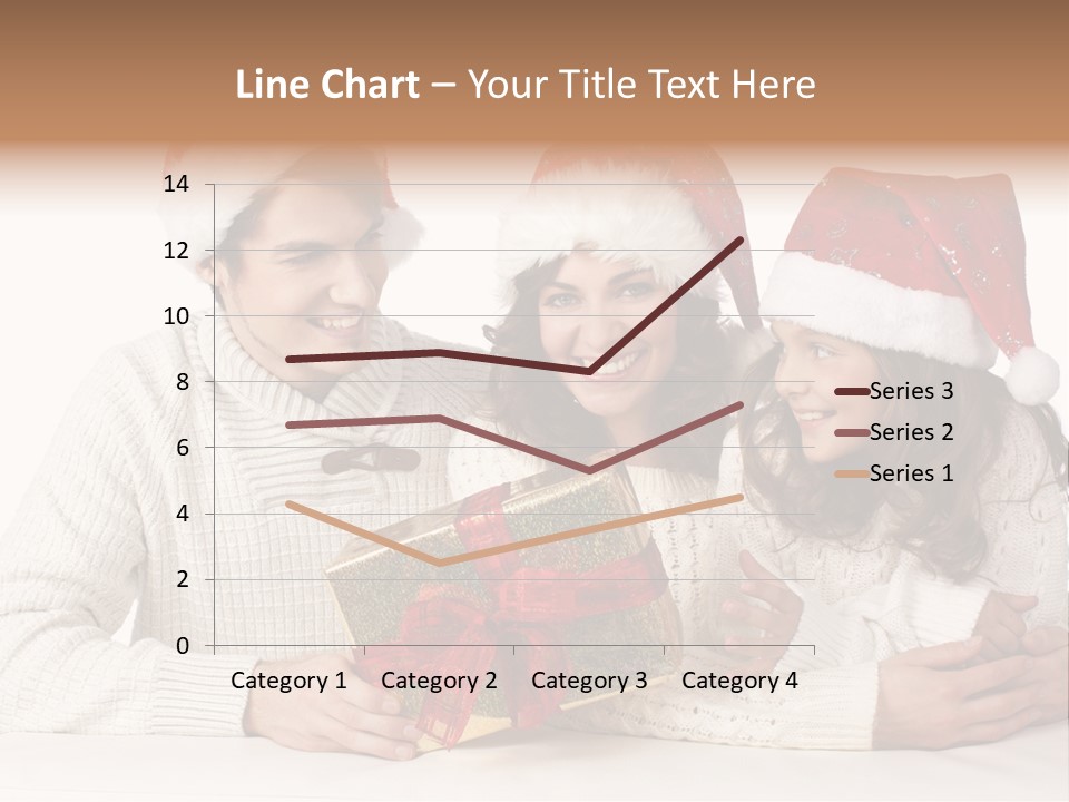 A Man And A Woman Are Holding A Present PowerPoint Template