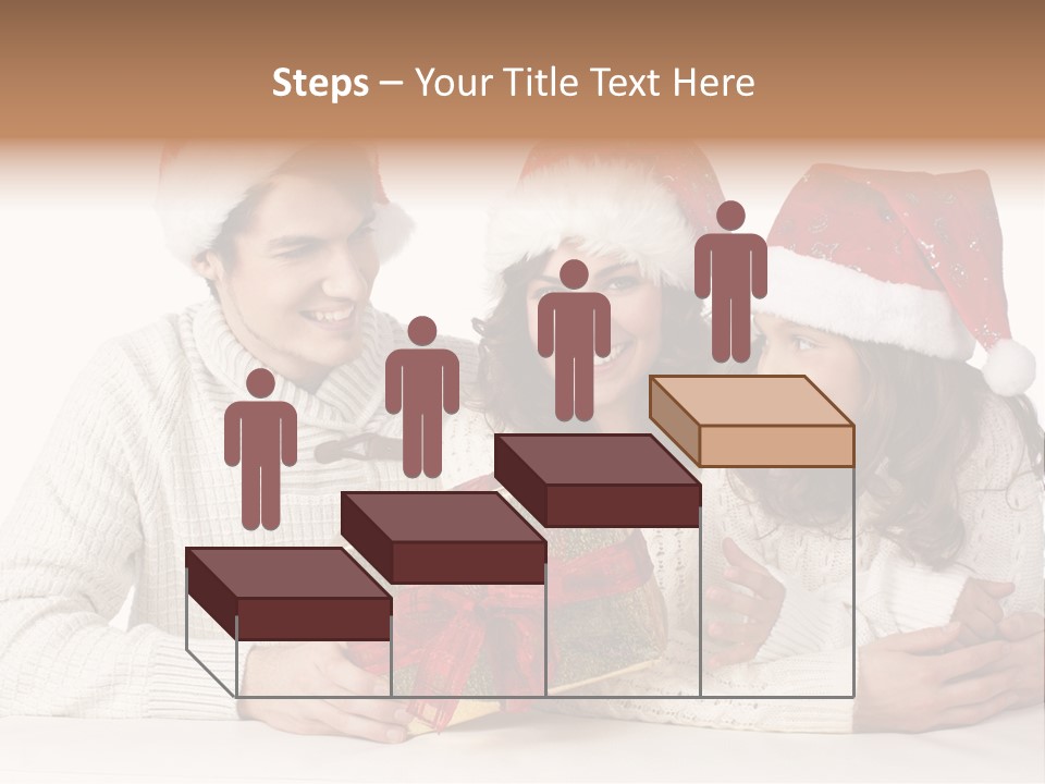 A Man And A Woman Are Holding A Present PowerPoint Template