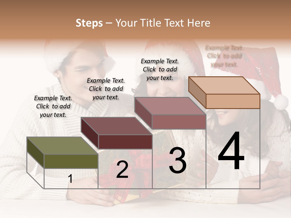 A Man And A Woman Are Holding A Present PowerPoint Template