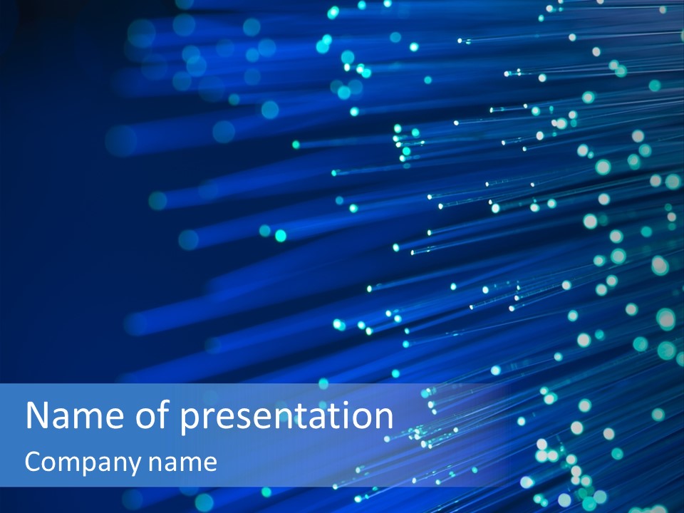 Telecommunication Data Optic PowerPoint Template