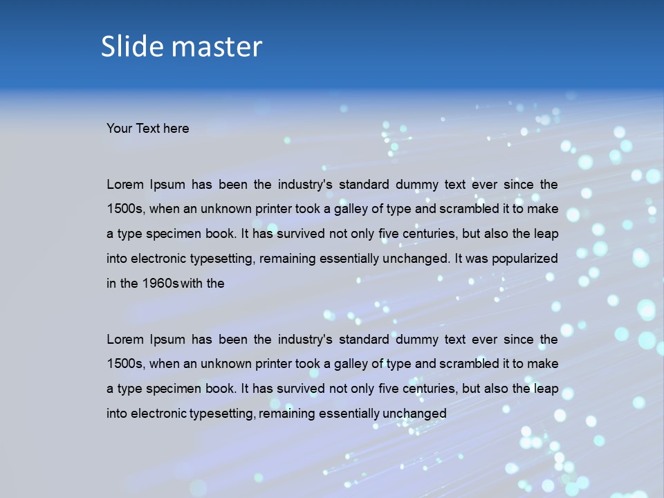 Telecommunication Data Optic PowerPoint Template