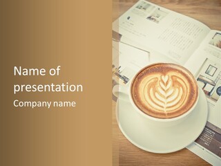 Latte Fresh Froth PowerPoint Template
