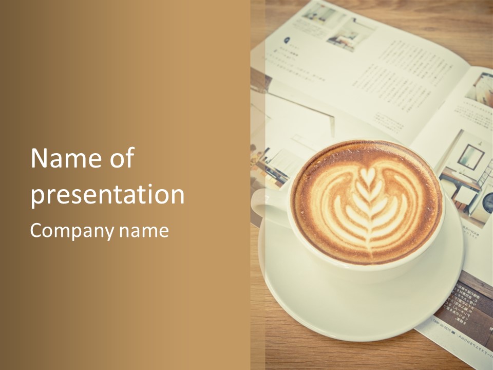 Latte Fresh Froth PowerPoint Template