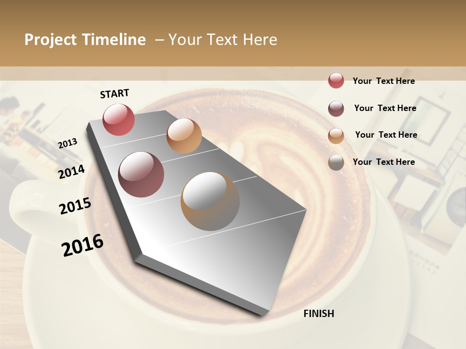 Latte Fresh Froth PowerPoint Template