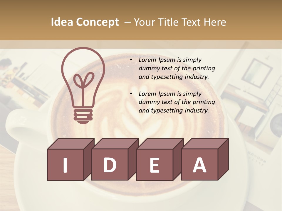 Latte Fresh Froth PowerPoint Template