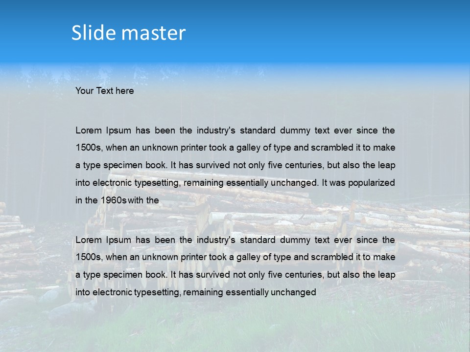 Solid Log Pile PowerPoint Template