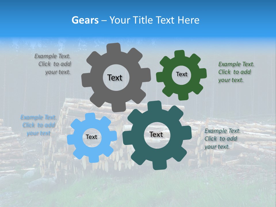 Solid Log Pile PowerPoint Template