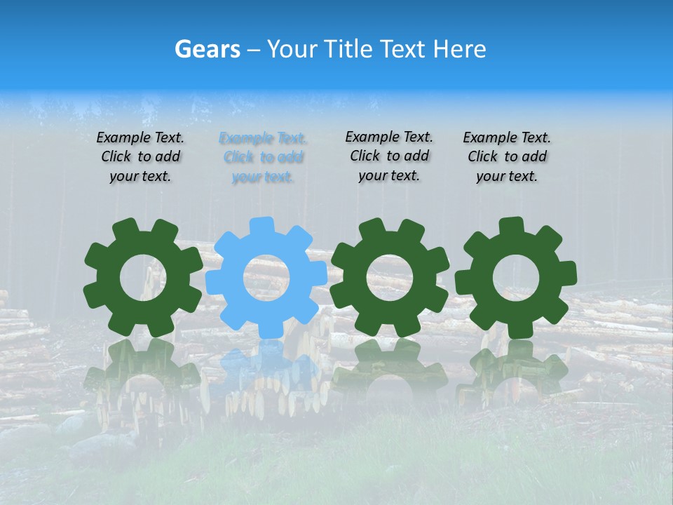 Solid Log Pile PowerPoint Template