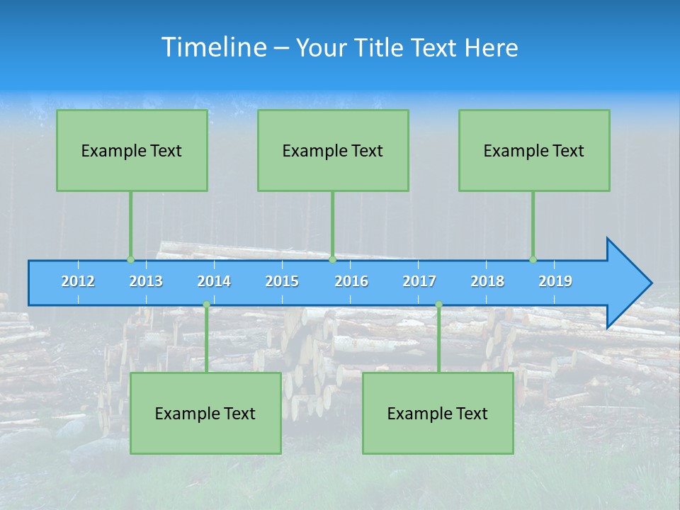 Solid Log Pile PowerPoint Template