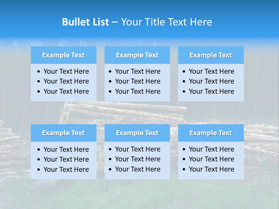 Solid Log Pile PowerPoint Template