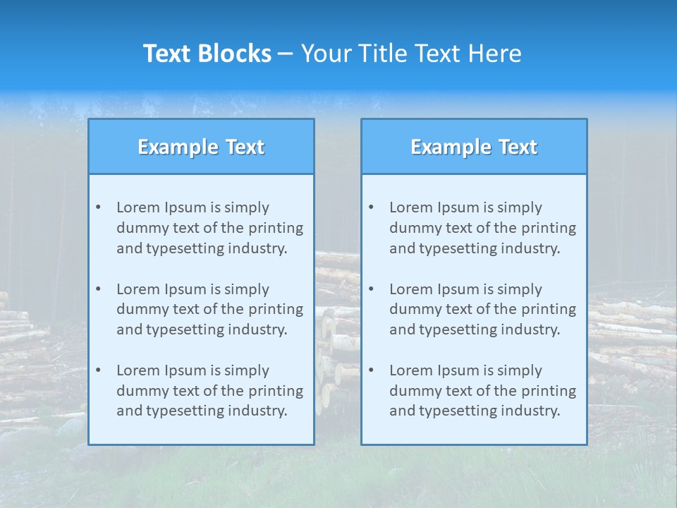 Solid Log Pile PowerPoint Template