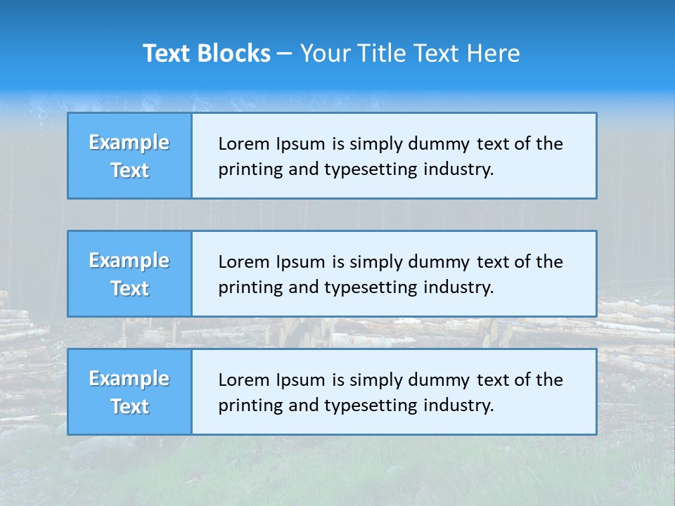Solid Log Pile PowerPoint Template