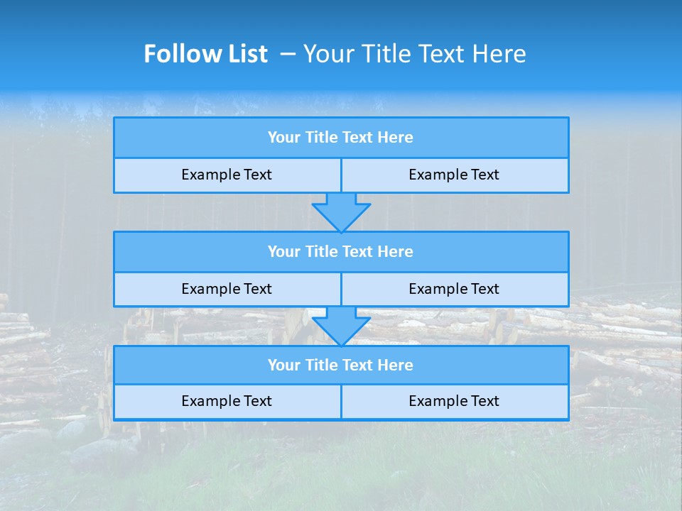 Solid Log Pile PowerPoint Template