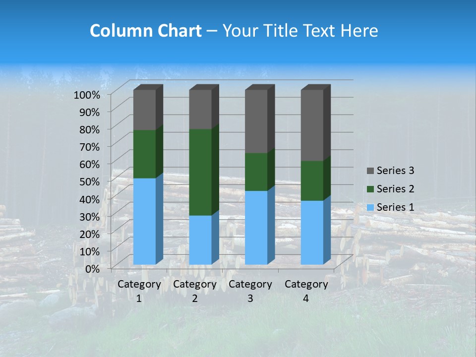 Solid Log Pile PowerPoint Template