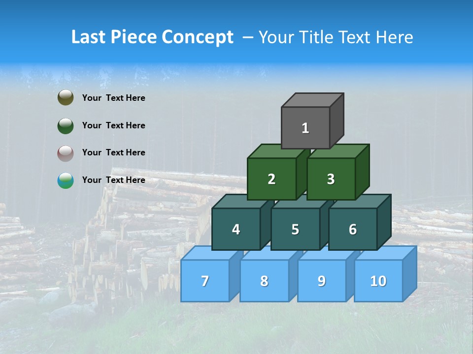 Solid Log Pile PowerPoint Template