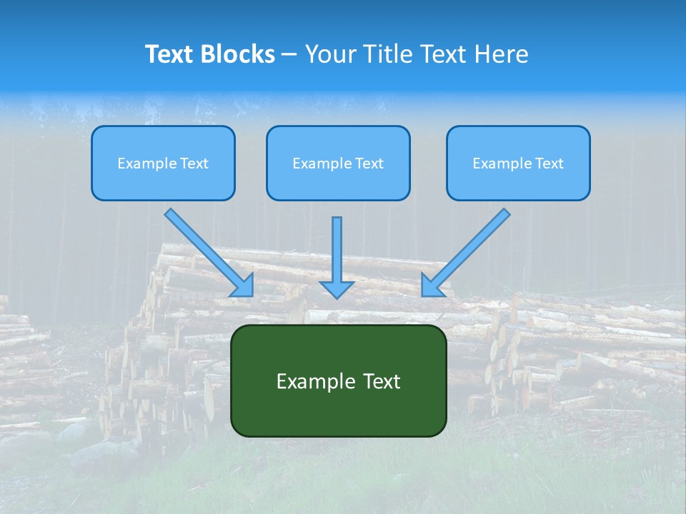 Solid Log Pile PowerPoint Template