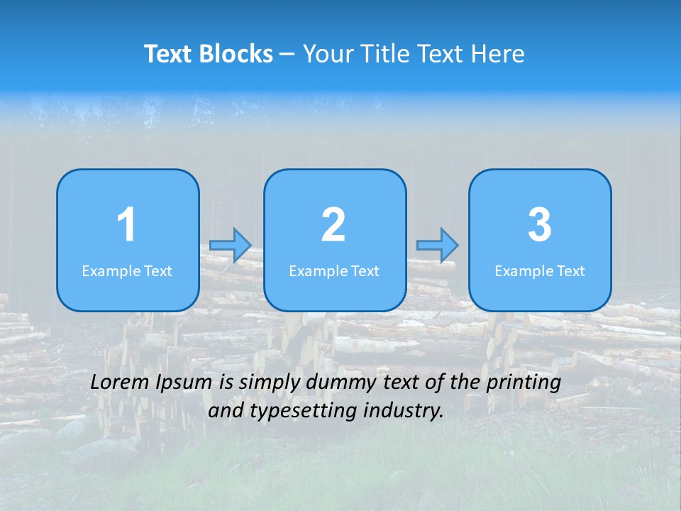 Solid Log Pile PowerPoint Template