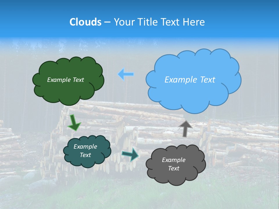 Solid Log Pile PowerPoint Template
