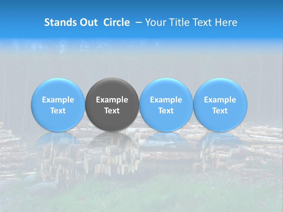 Solid Log Pile PowerPoint Template