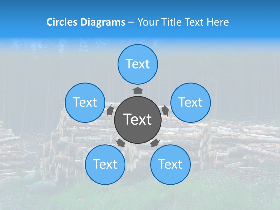 Solid Log Pile PowerPoint Template