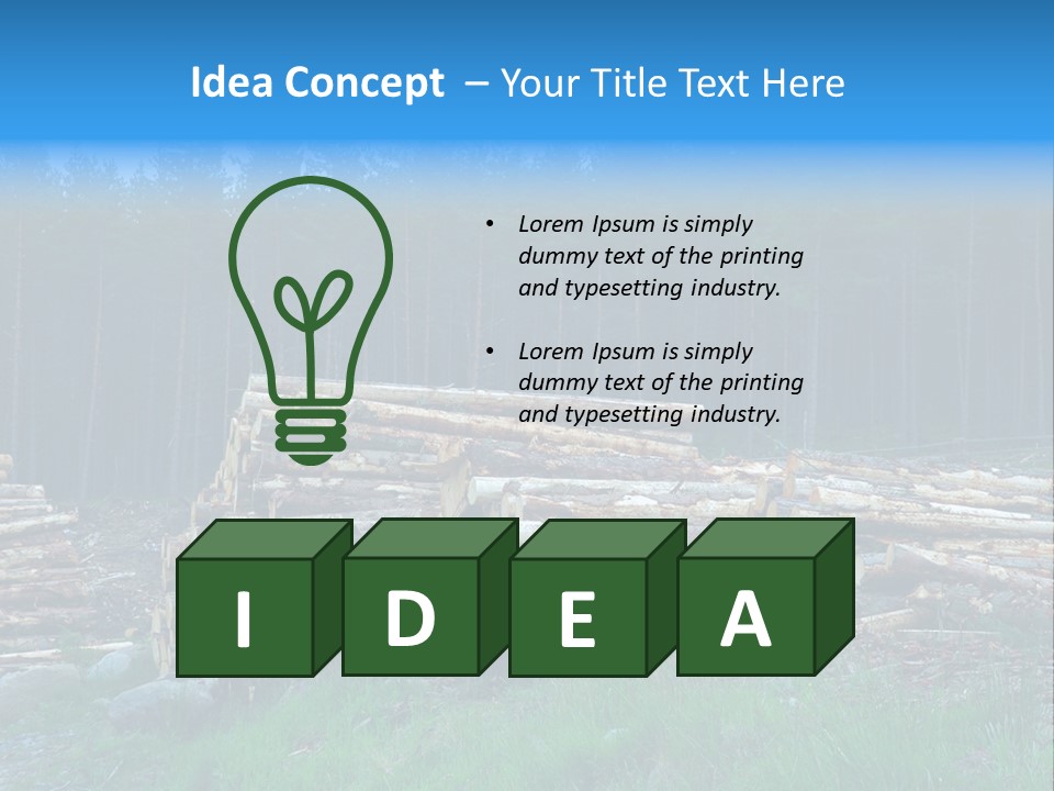 Solid Log Pile PowerPoint Template