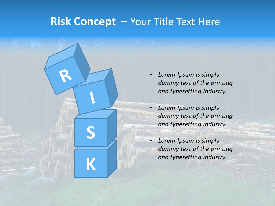 Solid Log Pile PowerPoint Template