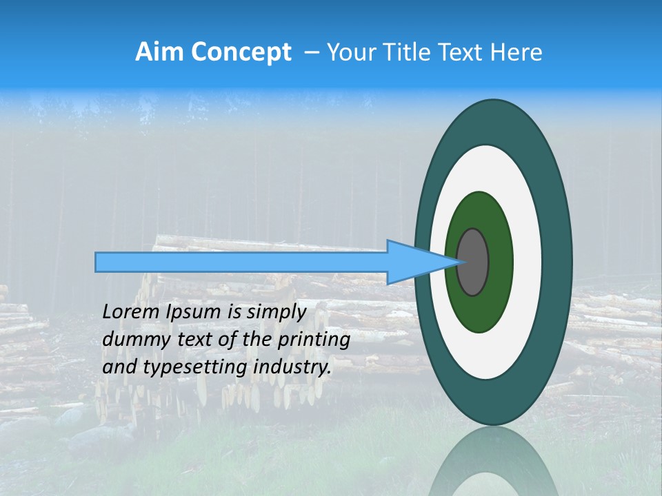Solid Log Pile PowerPoint Template