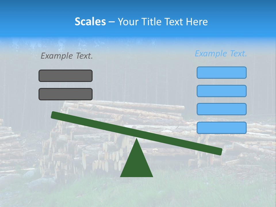 Solid Log Pile PowerPoint Template