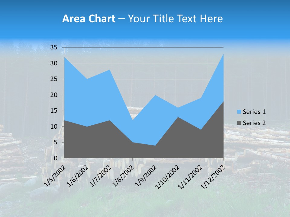 Solid Log Pile PowerPoint Template