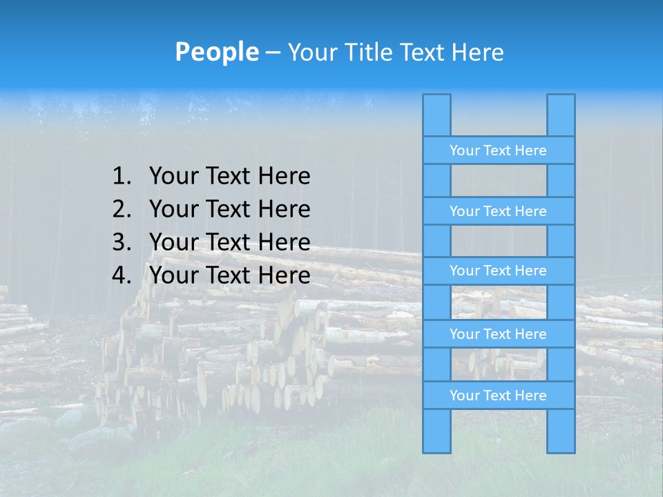 Solid Log Pile PowerPoint Template