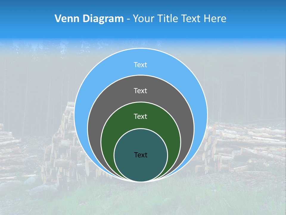 Solid Log Pile PowerPoint Template