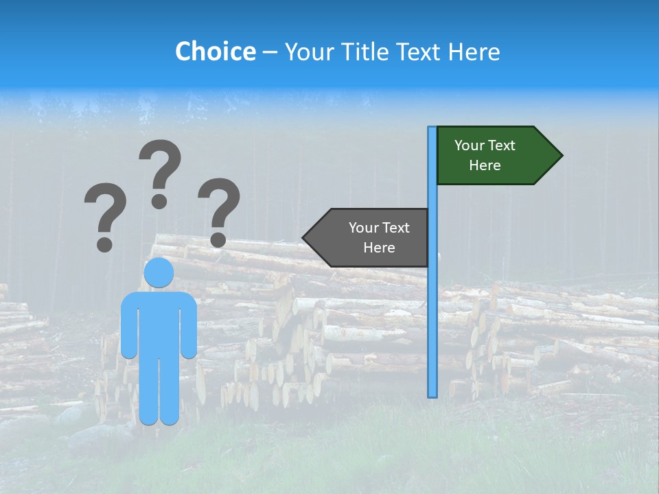 Solid Log Pile PowerPoint Template