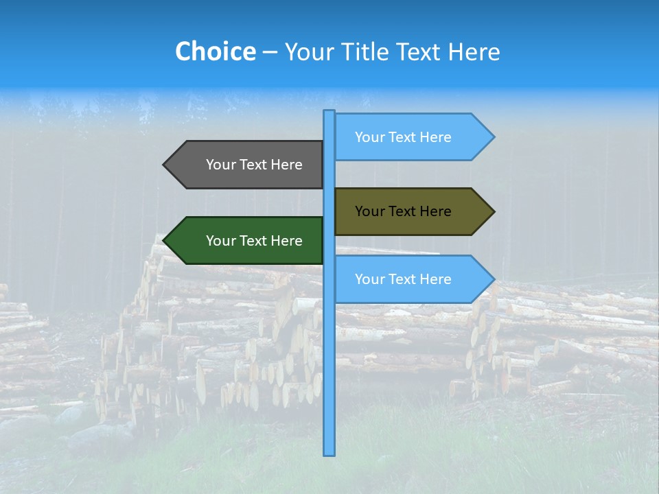 Solid Log Pile PowerPoint Template