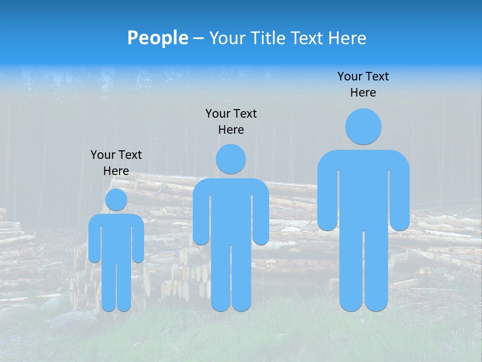 Solid Log Pile PowerPoint Template