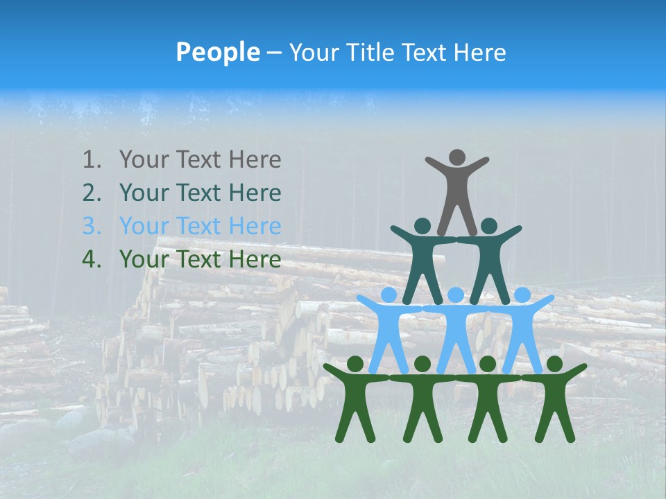 Solid Log Pile PowerPoint Template